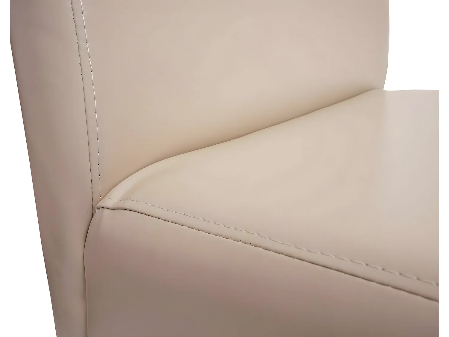 MCW-C33 barkruk,  crème, lichtgekleurde poten, kunstleer