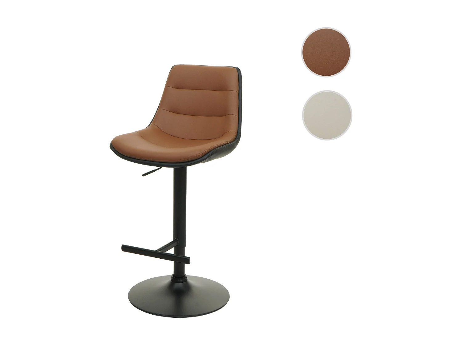 Banco de bar MCW-L85 (conjunto de 2),  castanho