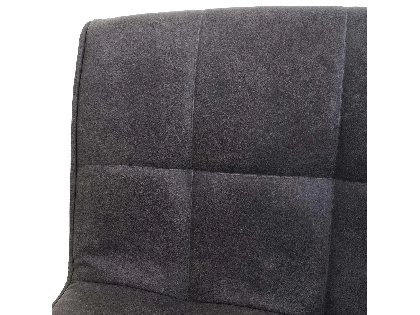 Sgabello lounge regolabile lounge elegante MCW-B13 tessuto effetto scamosciato grigio scuro