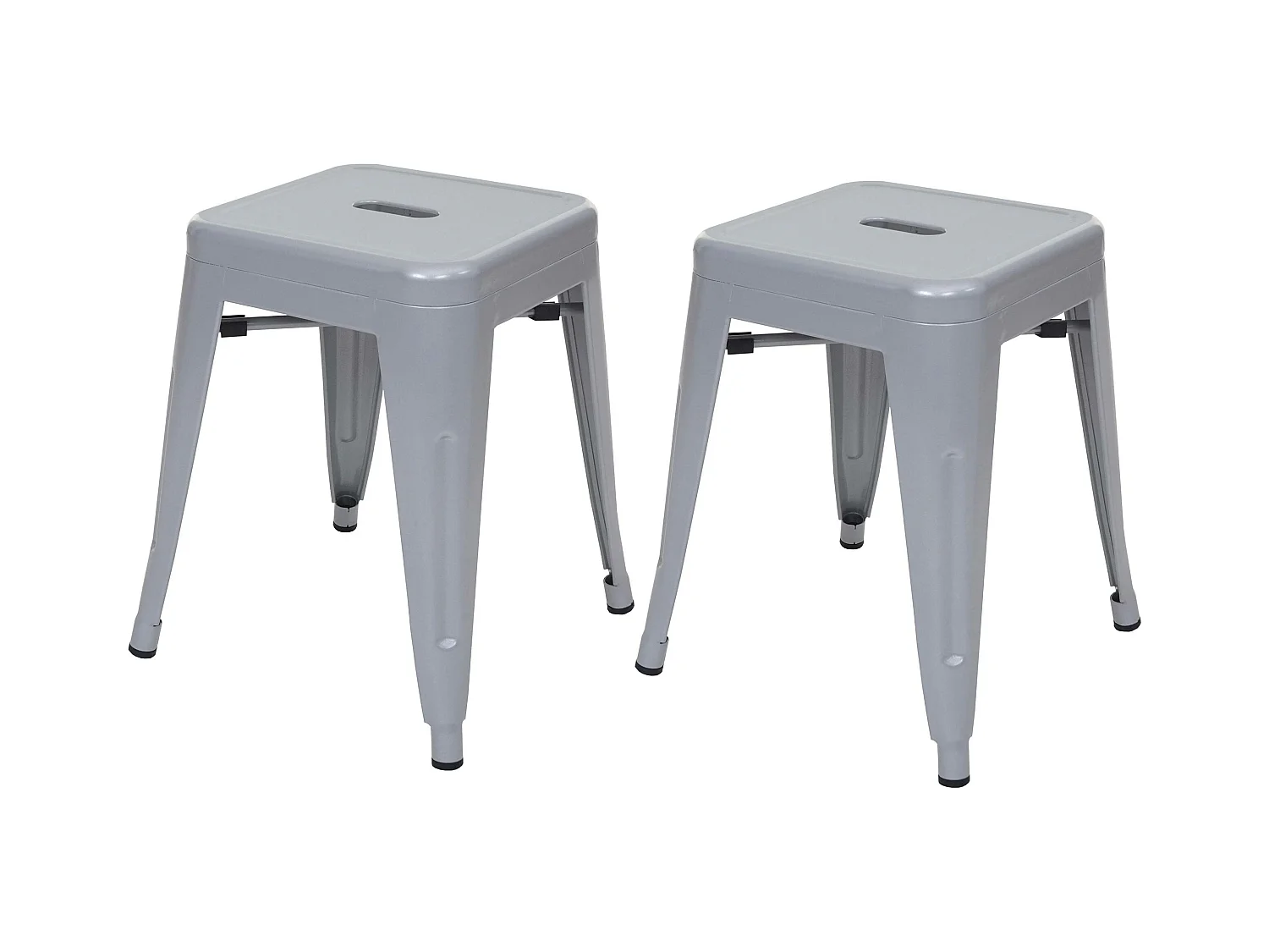 2x tabouret MCW-A73,  gris