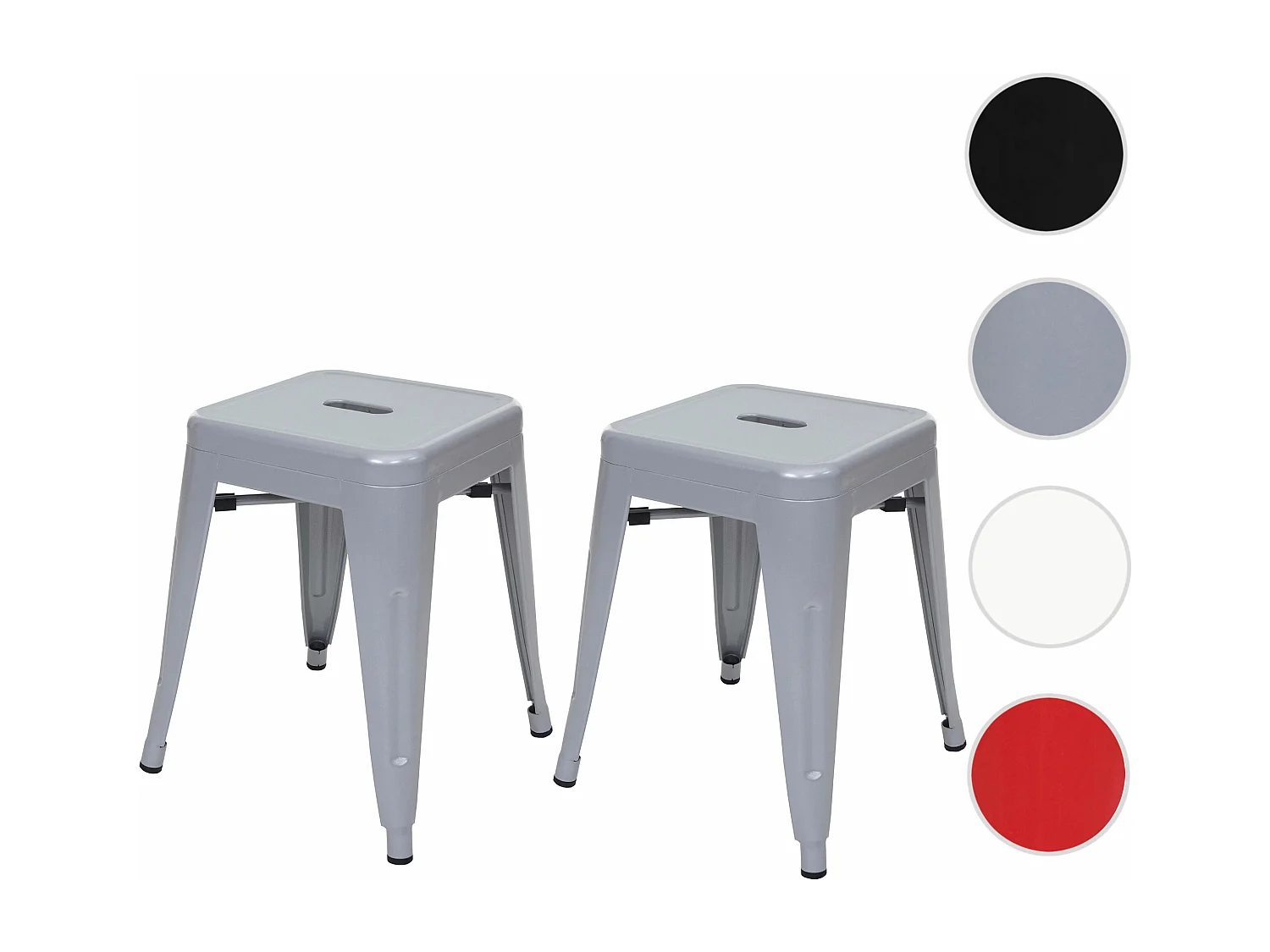 Taboret MCW-A73 (zestaw 2 sztuk),  szary