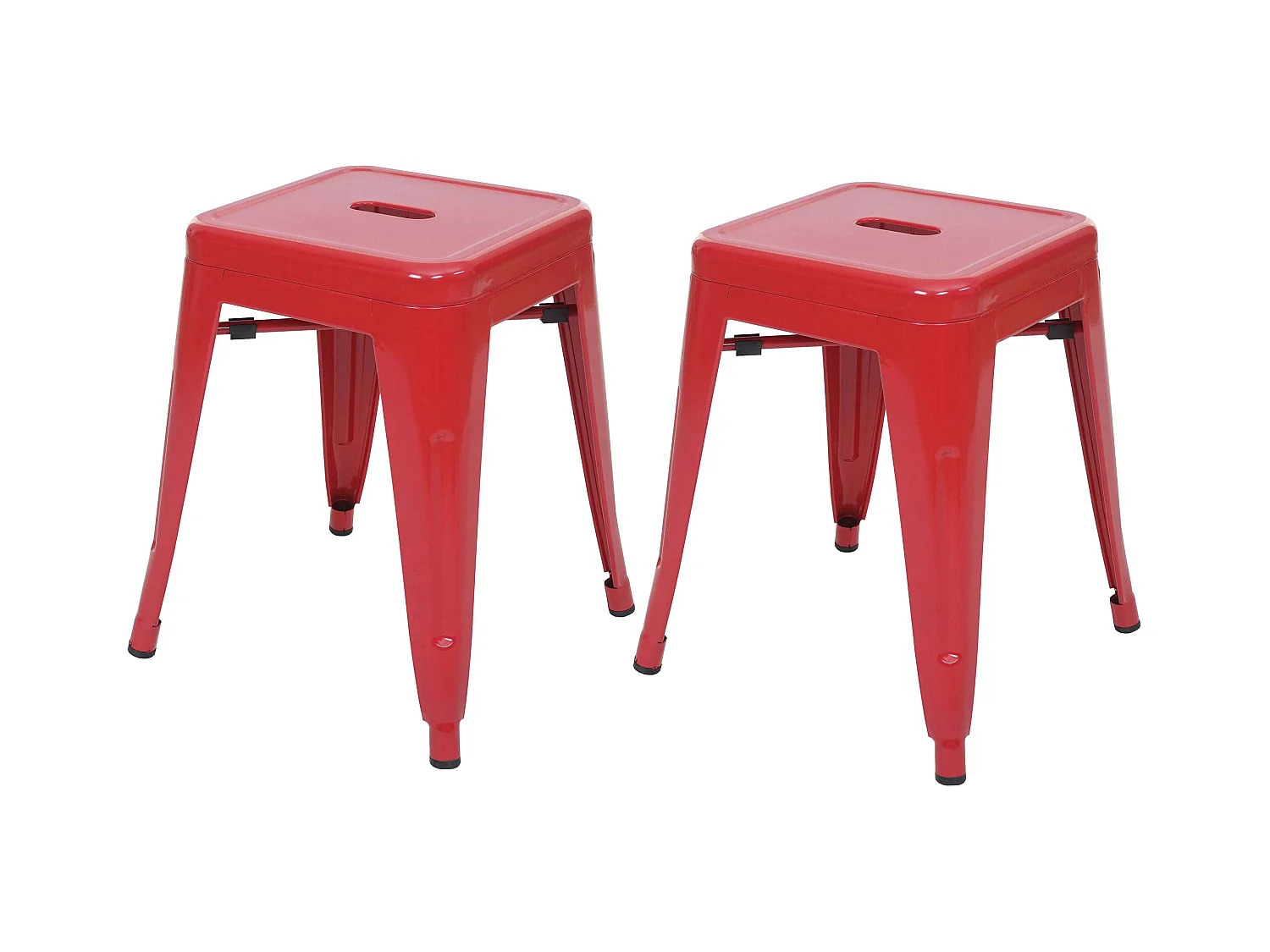 2x tabouret MCW-A73,  rouge