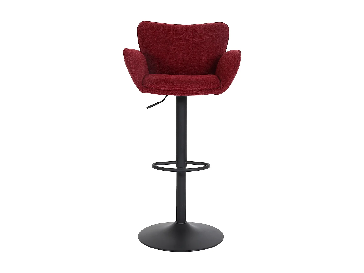Tabourets de bar MCW-M67 (lot de 2),  pied bordeaux, pied noir