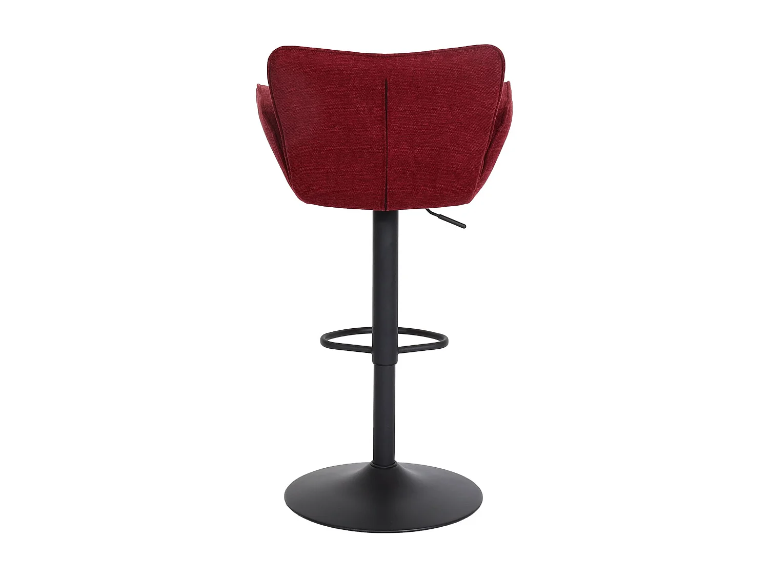 Tabourets de bar MCW-M67 (lot de 2),  pied bordeaux, pied noir
