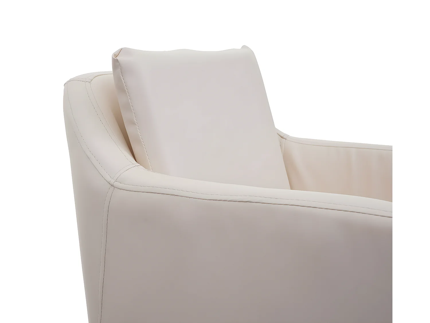 Banco de bar MCW-H93,  imitação de pele creme-bege