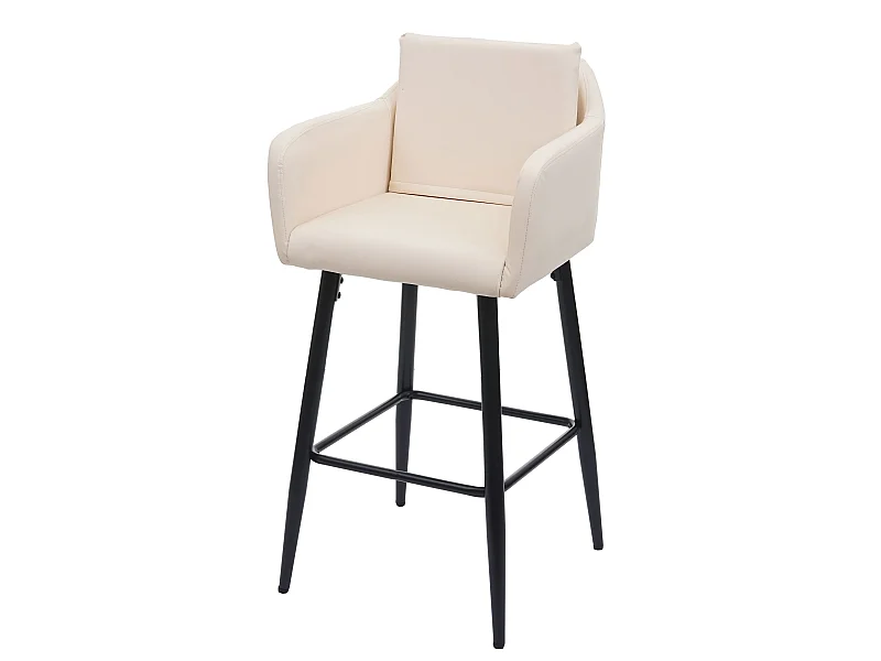 Barkruk MCW-H93,  kunstleer crème-beige