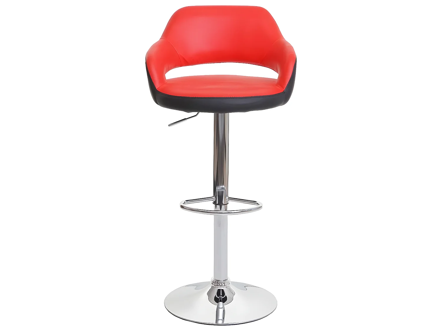 MCW-F16 barkruk (set van 2),  rood-zwart