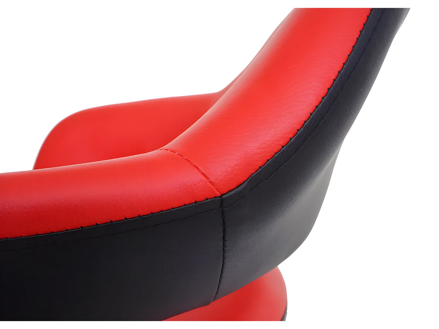 Tabouret de bar MCW-F16 (lot de 2),  rouge-noir