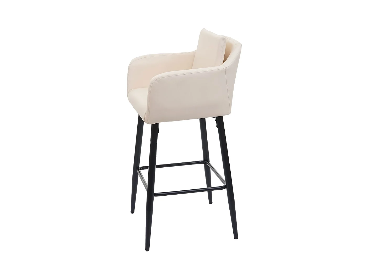 MCW-H93 barkruk (set van 2),  kunstleer crème-beige