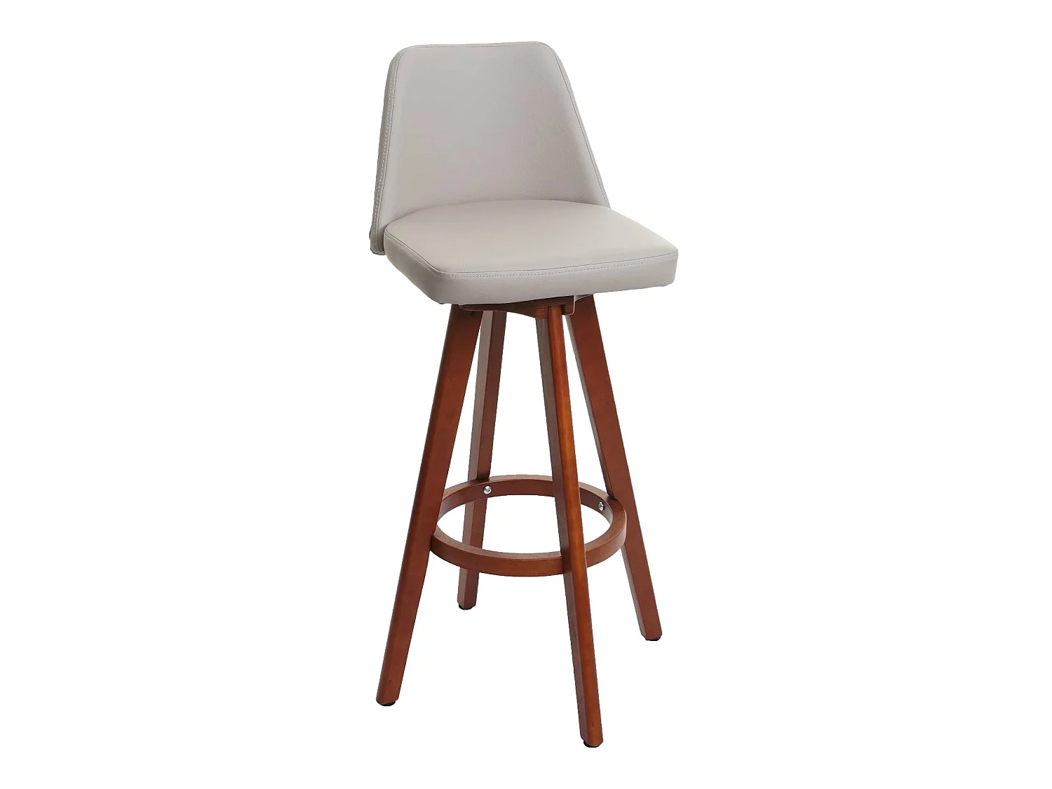 Tabouret de bar MCW-C43 pivotant,  taupe