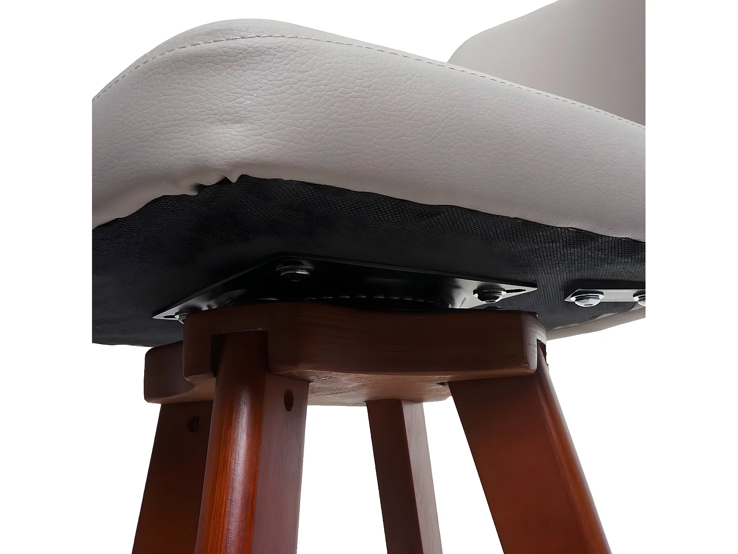 Tabouret de bar MCW-C43 pivotant,  taupe