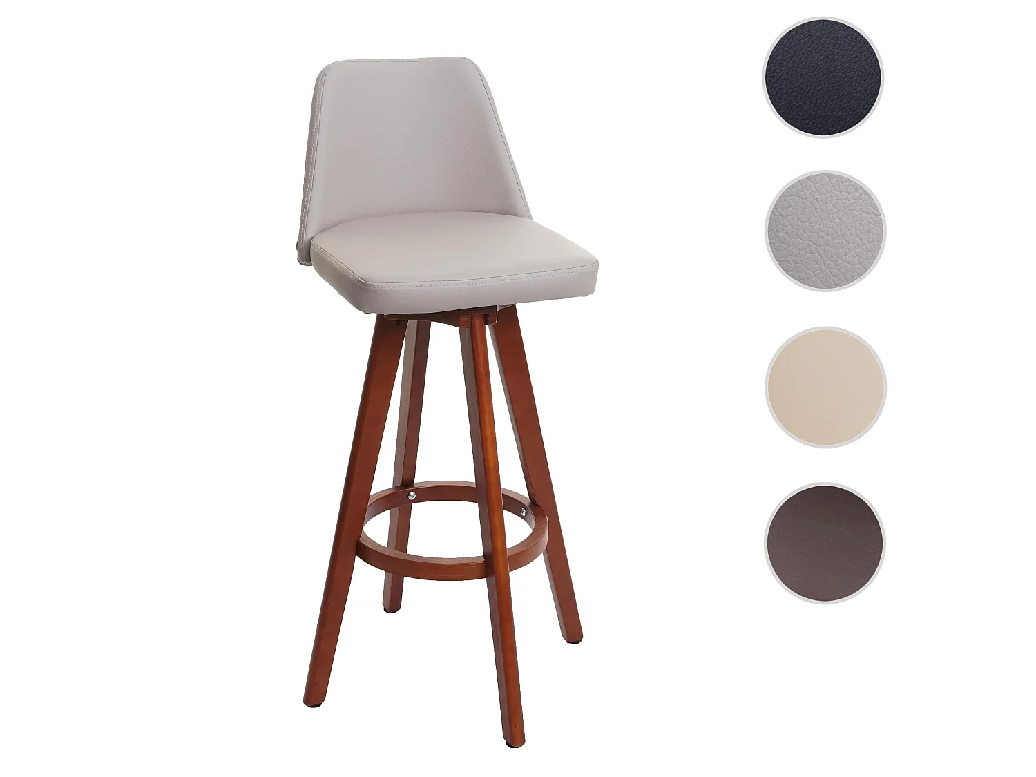 Banco de bar giratório MCW-C43,  taupe