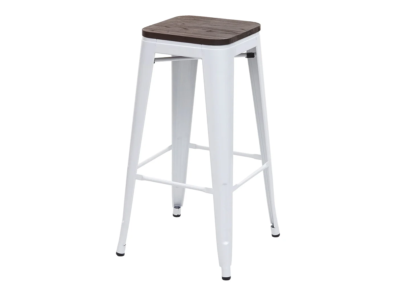 Banco de bar MCW-A73 (conjunto de 4),  branco