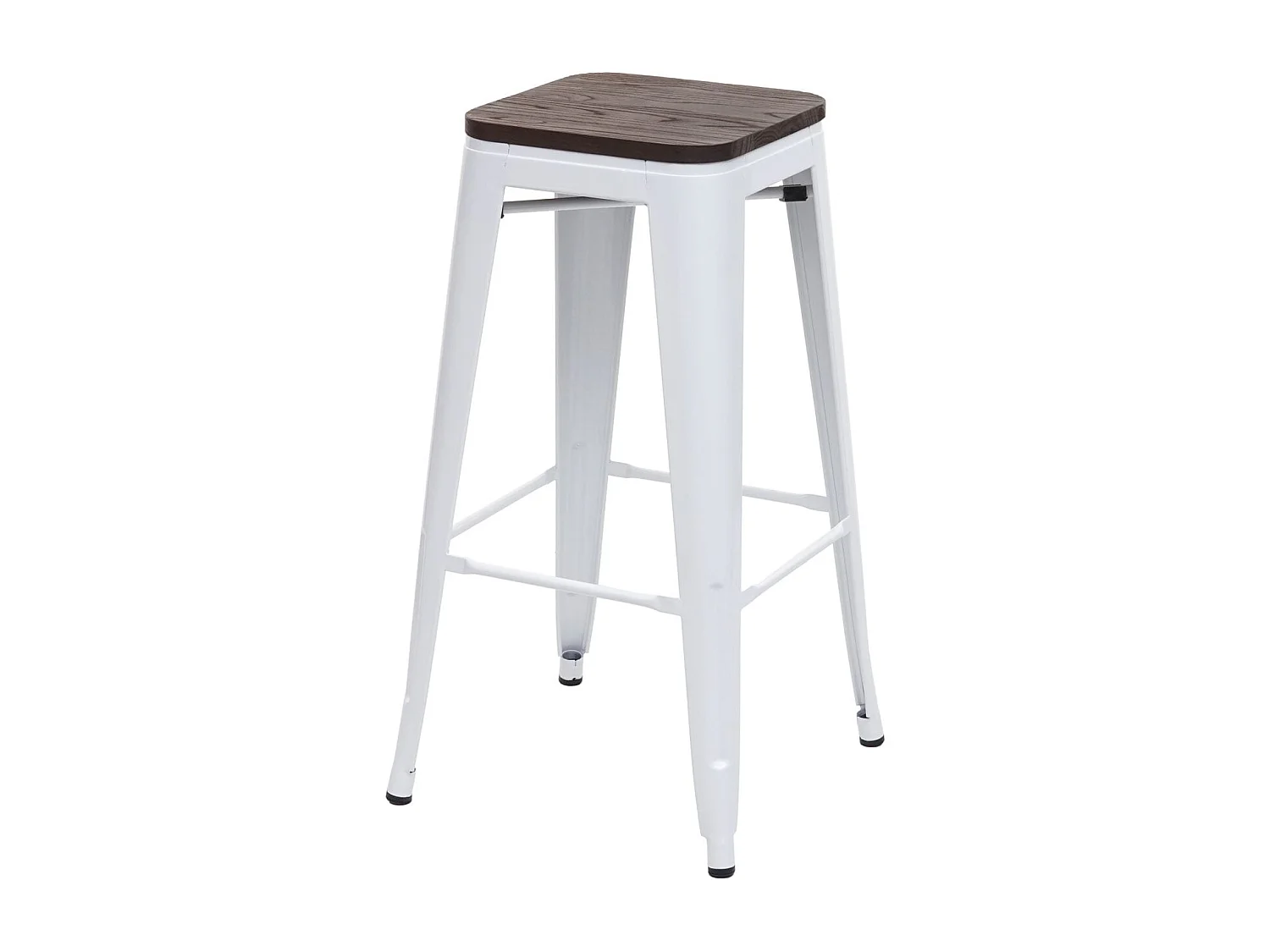 Tabouret de bar MCW-A73 (lot de 4),  blanc