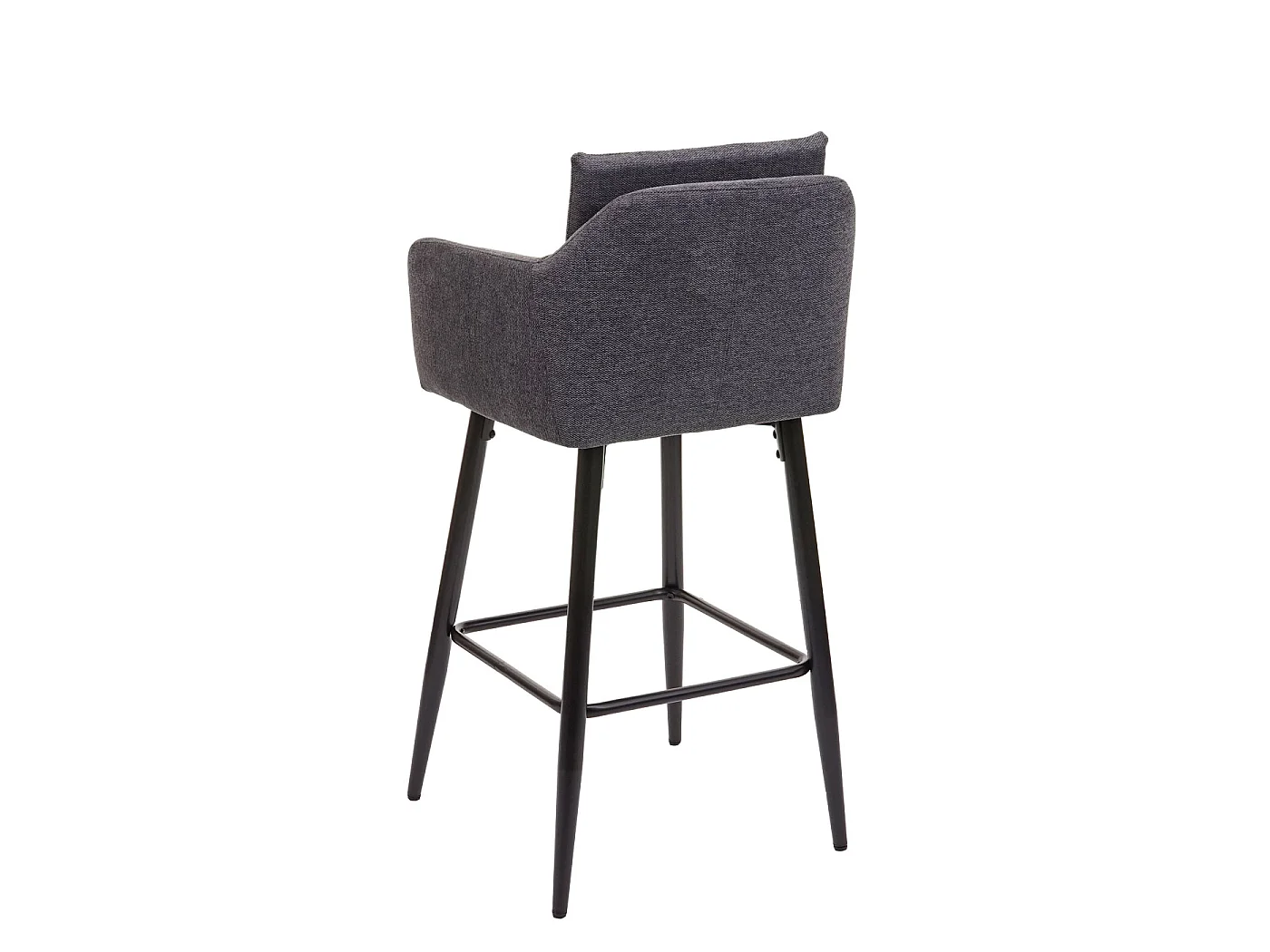 Barhocker MCW-H93 (2er-Set), Stoff/Textil dunkelgrau