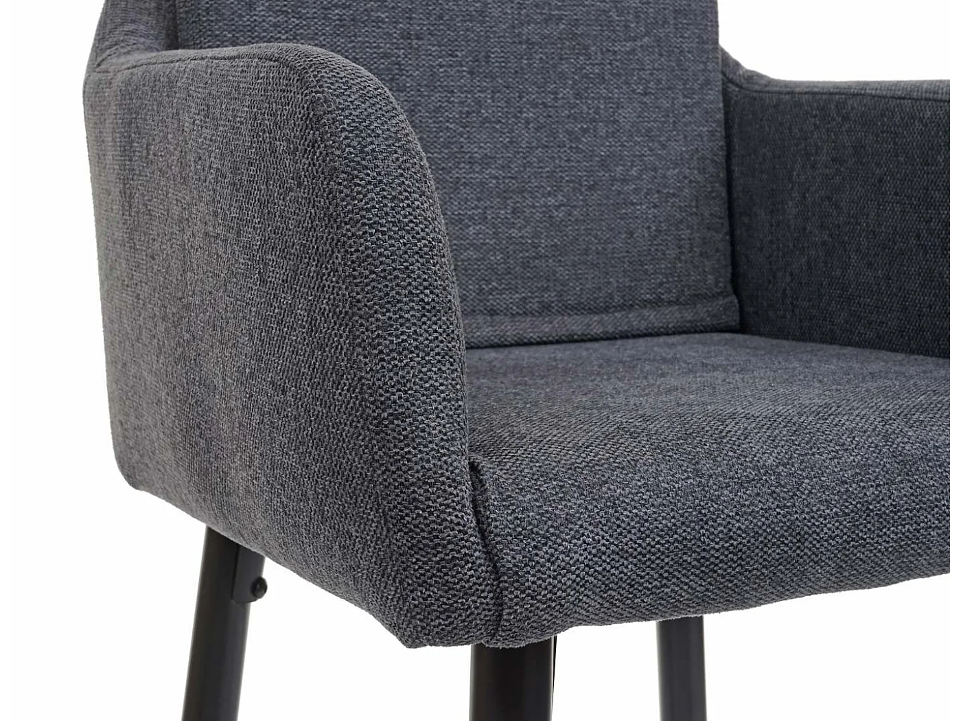 Barhocker MCW-H93 (2er-Set), Stoff/Textil dunkelgrau