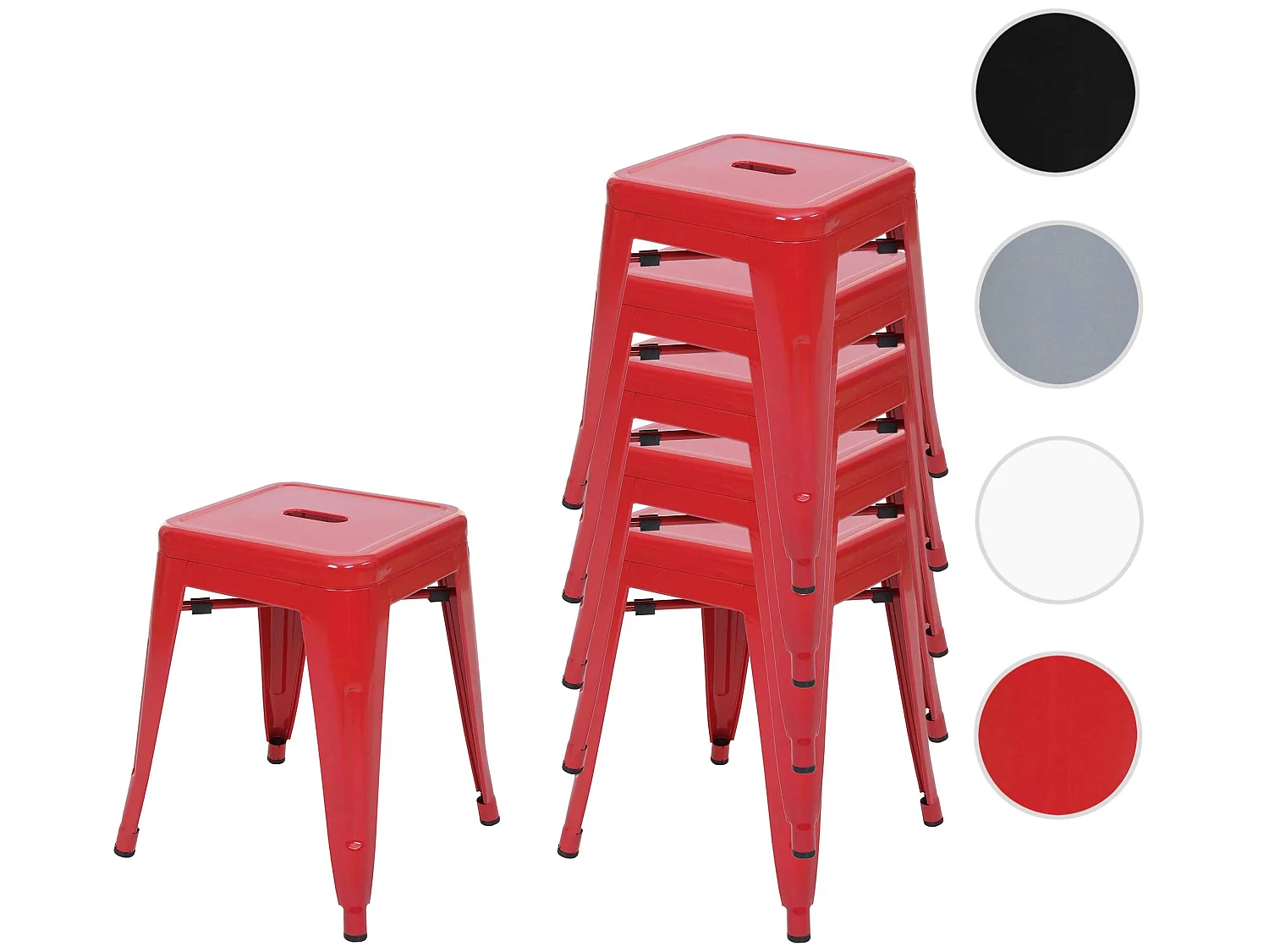 Kruk MCW-A73 metaal (set van 6),  rood