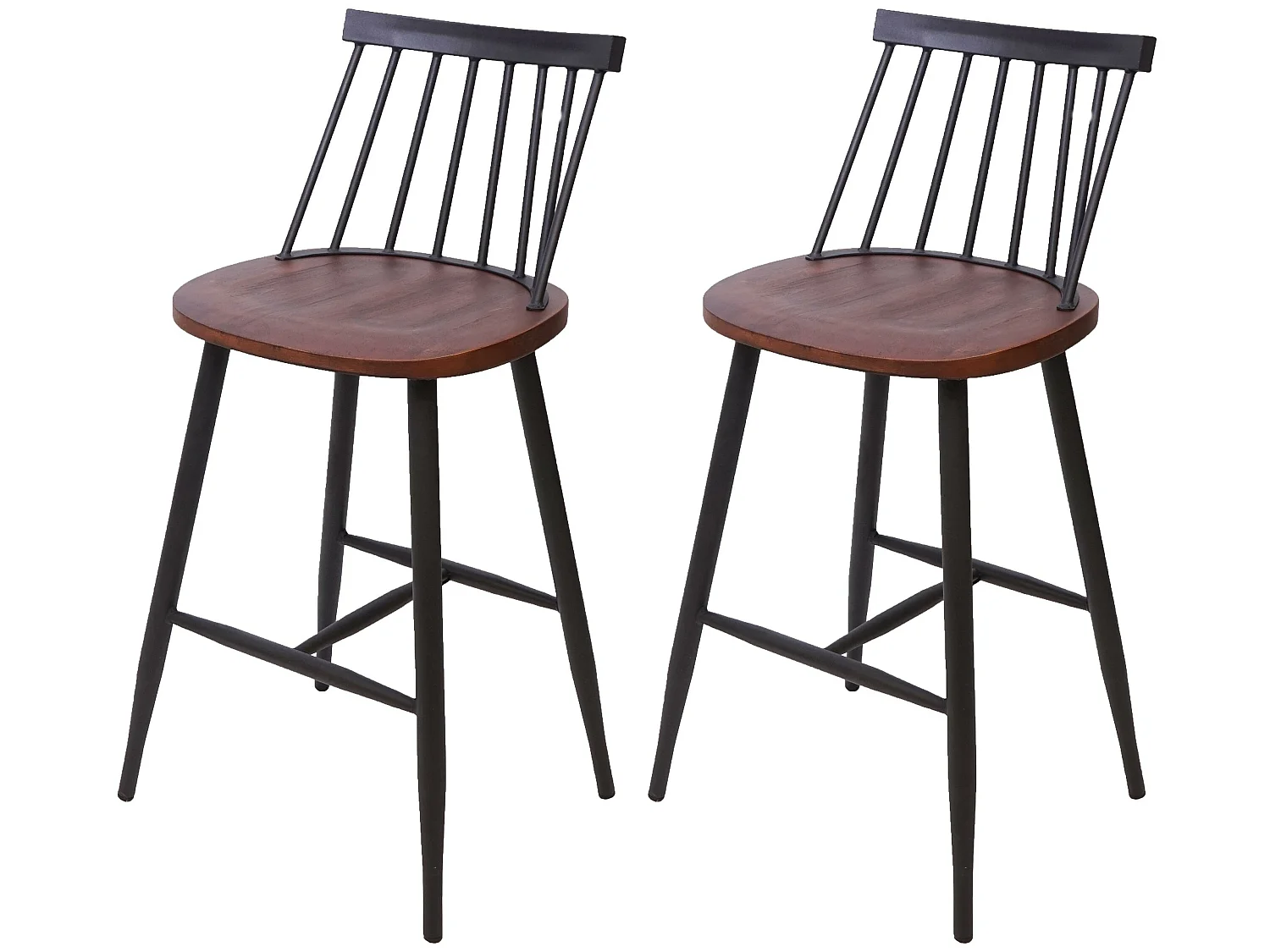 Barhocker MCW-G69 (2er-Set), Vintage braun