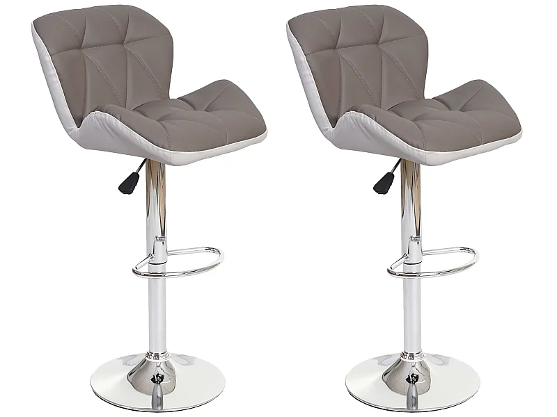 Barkruk MCW-A92 (set van 2),  taupe-grijs