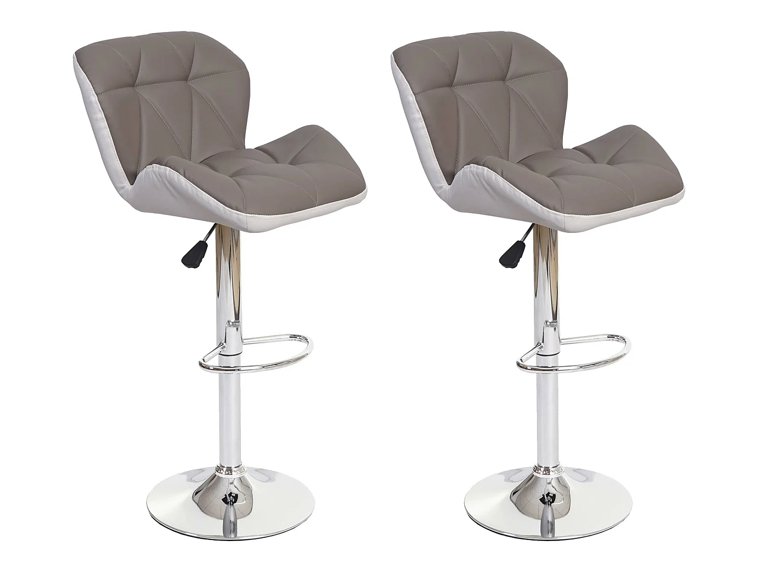 Tabouret de bar MCW-A92 (lot de 2),  couleur taupe