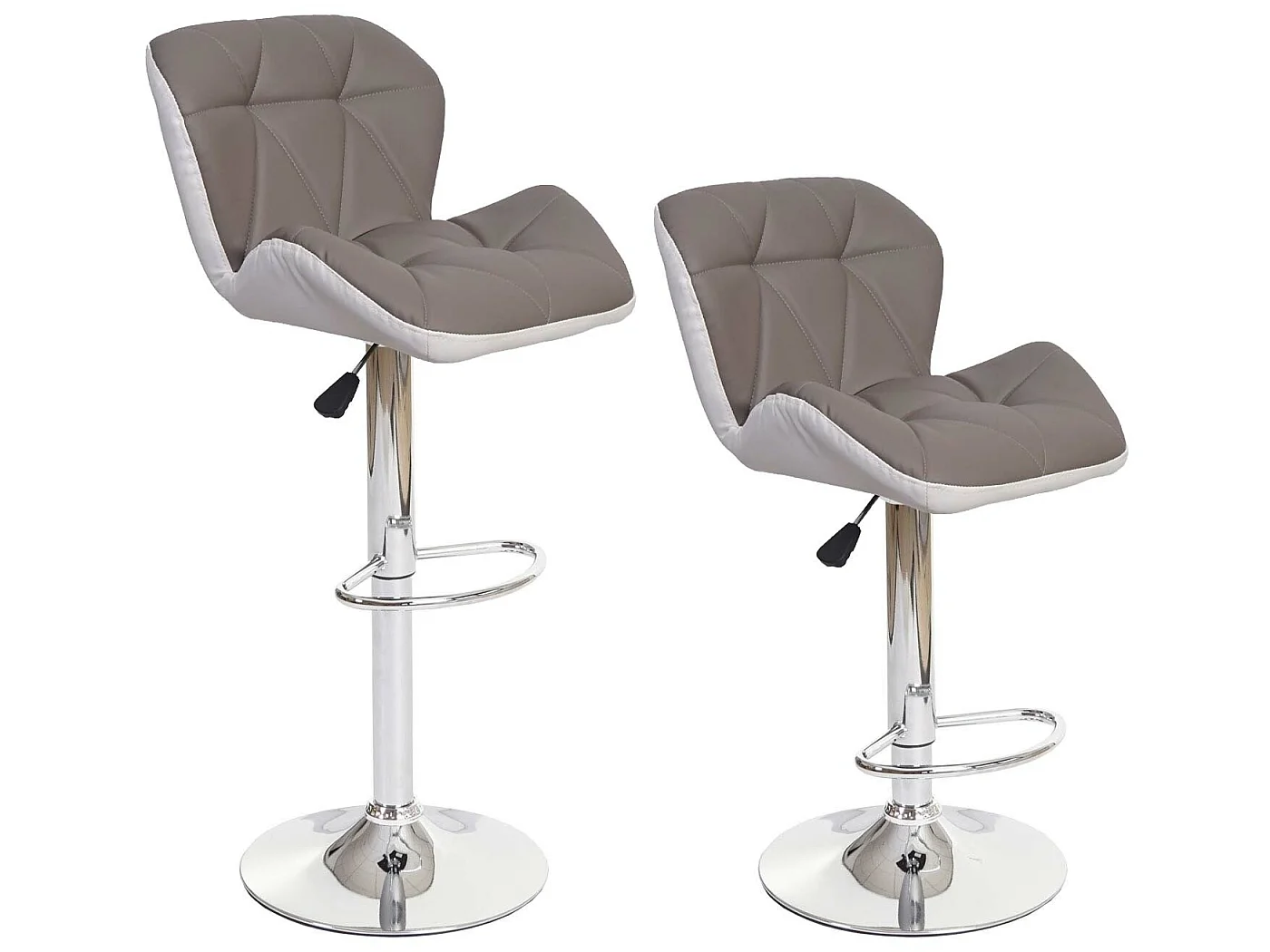 Tabouret de bar MCW-A92 (lot de 2),  couleur taupe