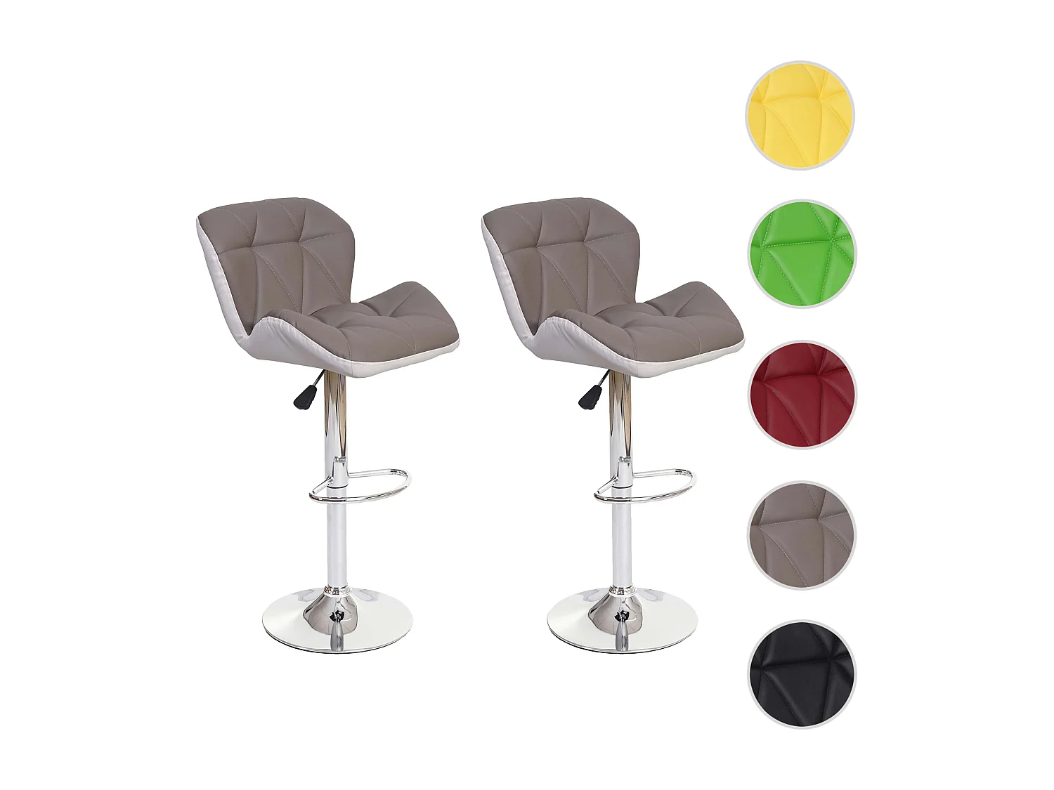 Barkruk MCW-A92 (set van 2),  taupe-grijs