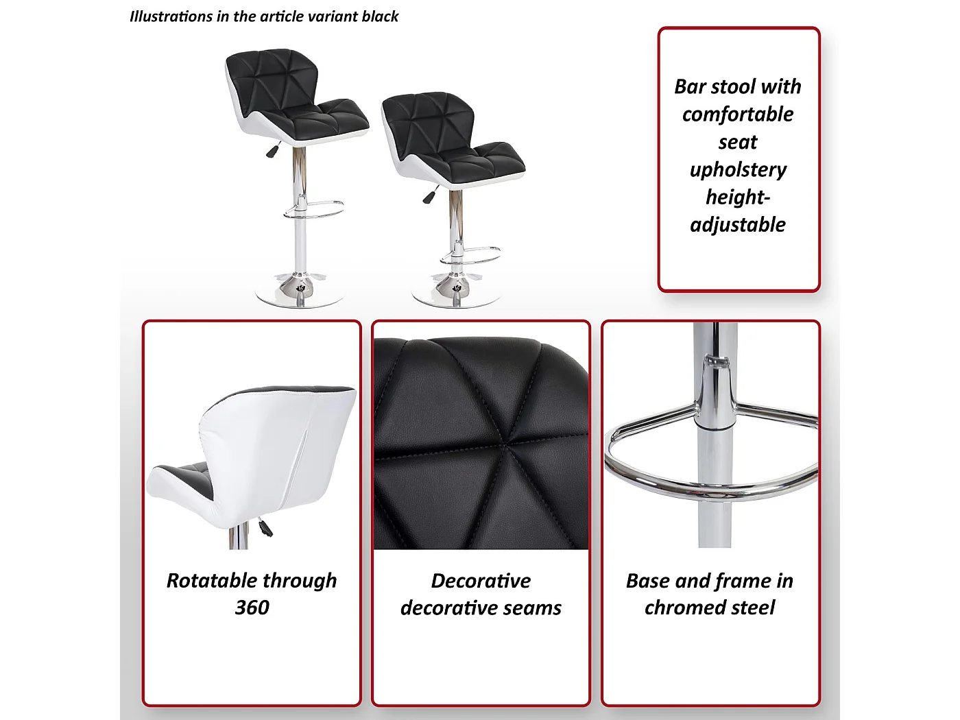 Barkruk MCW-A92 (set van 2),  taupe-grijs