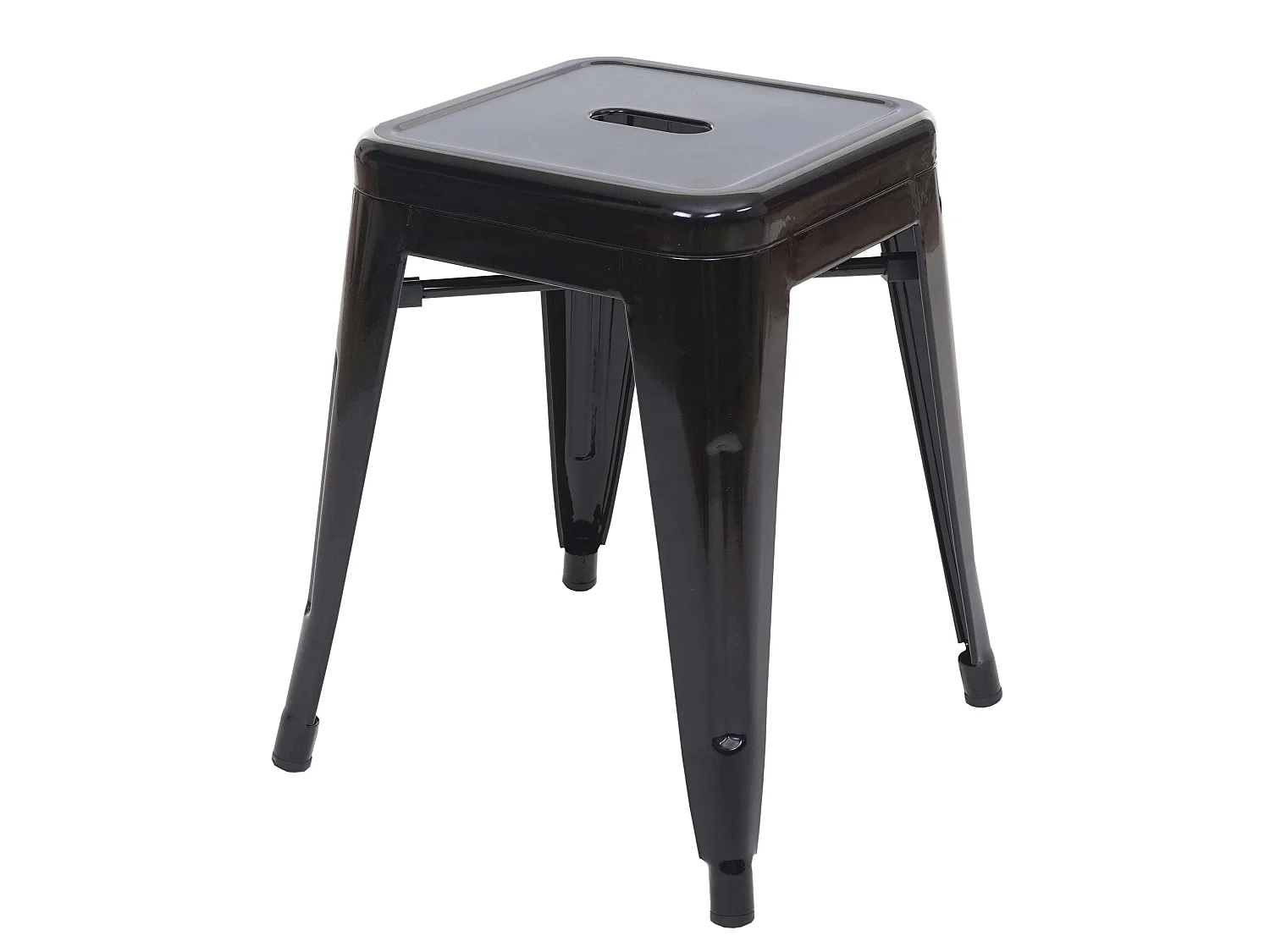 Stołek metalowy MCW-A73,  czarny