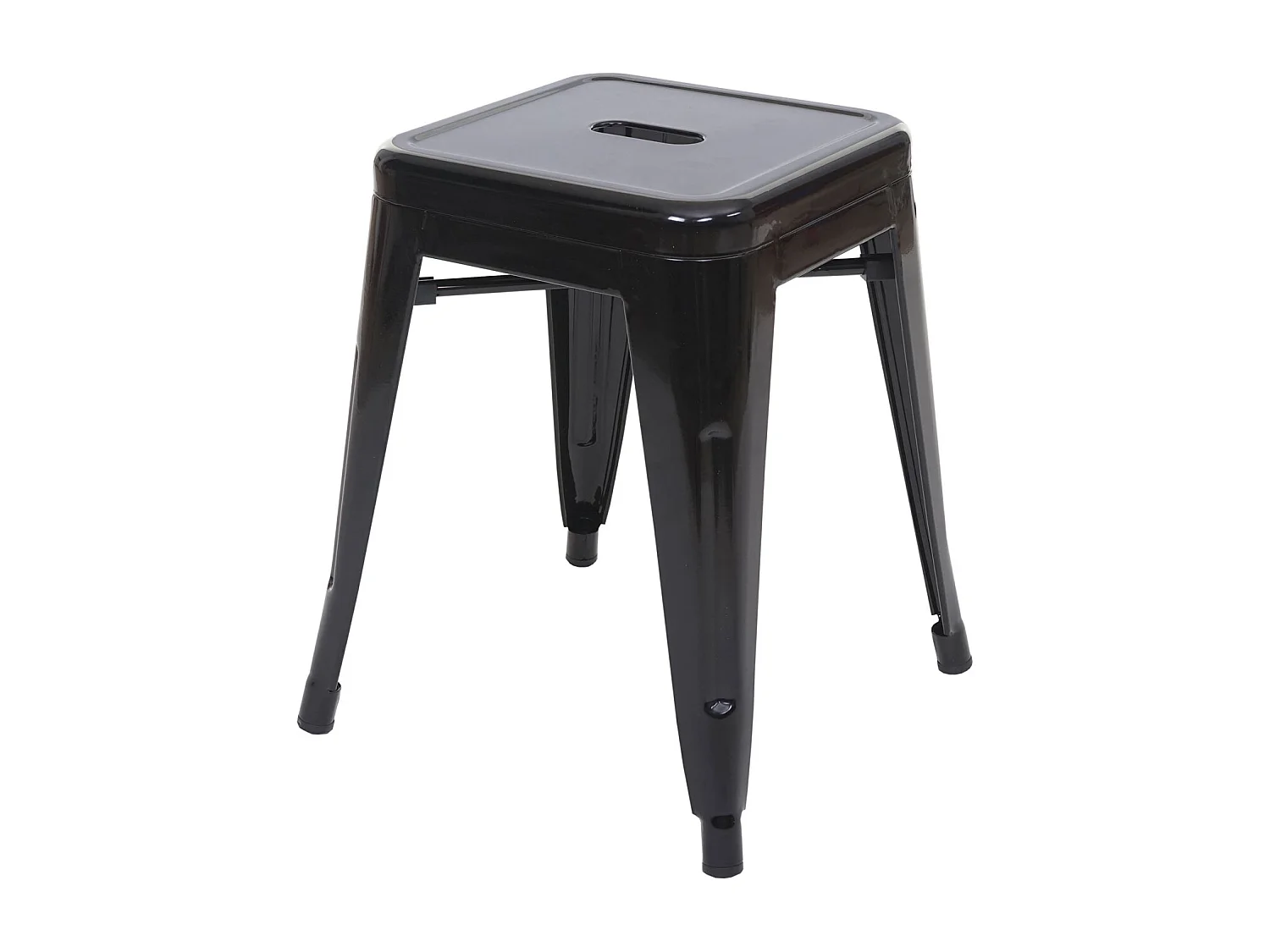 Stołek metalowy MCW-A73,  czarny