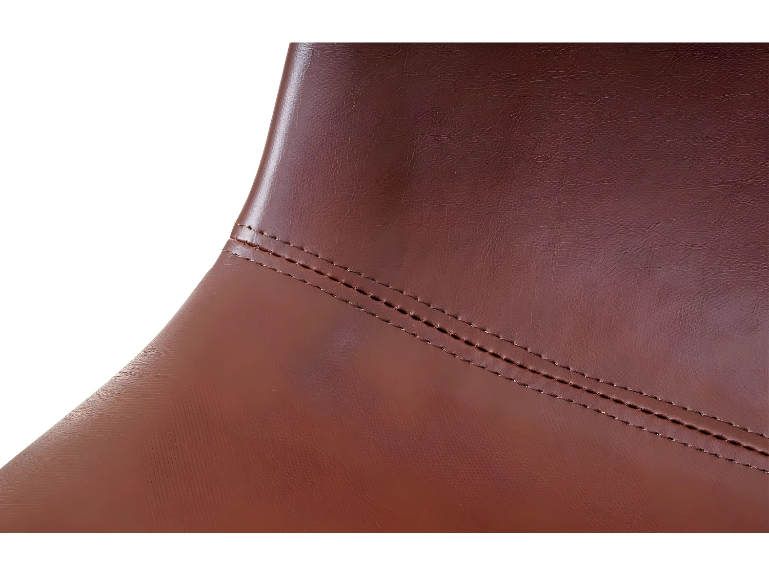 Coppia sgabelli con poggiapiedi MCW-E54 acciaio ecopelle marrone