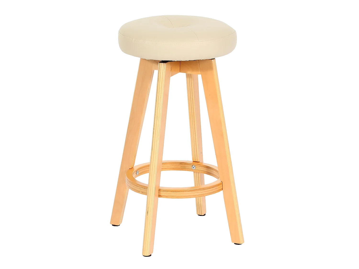 Barsstoel Boras draaibaar,  crème, lichtgekleurde poten