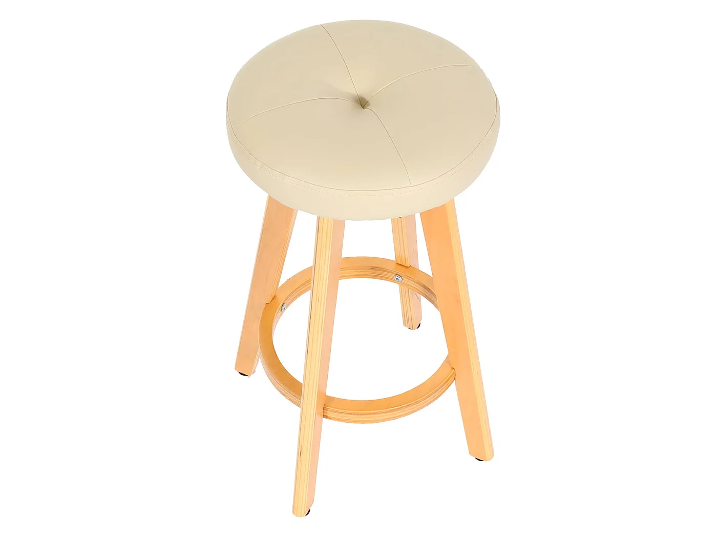 Barsstoel Boras draaibaar,  crème, lichtgekleurde poten