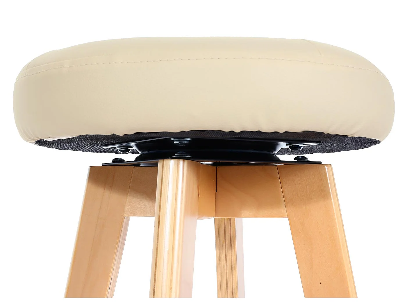 Barsstoel Boras draaibaar,  crème, lichtgekleurde poten