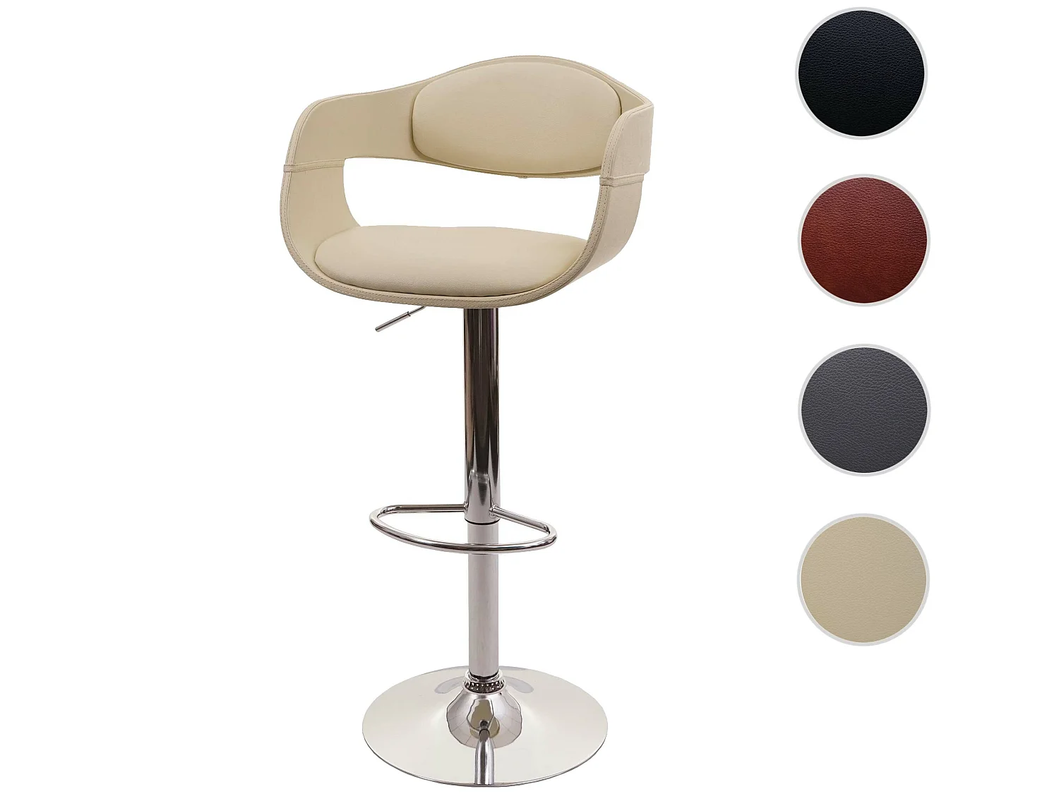 Tabouret de bar MCW-A47b,  crème