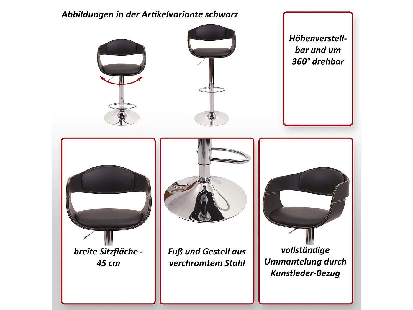 Barkruk MCW-A47b,  crème