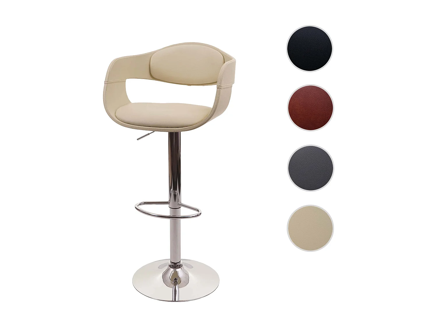 Taburete de bar MCW-A47b,  crema