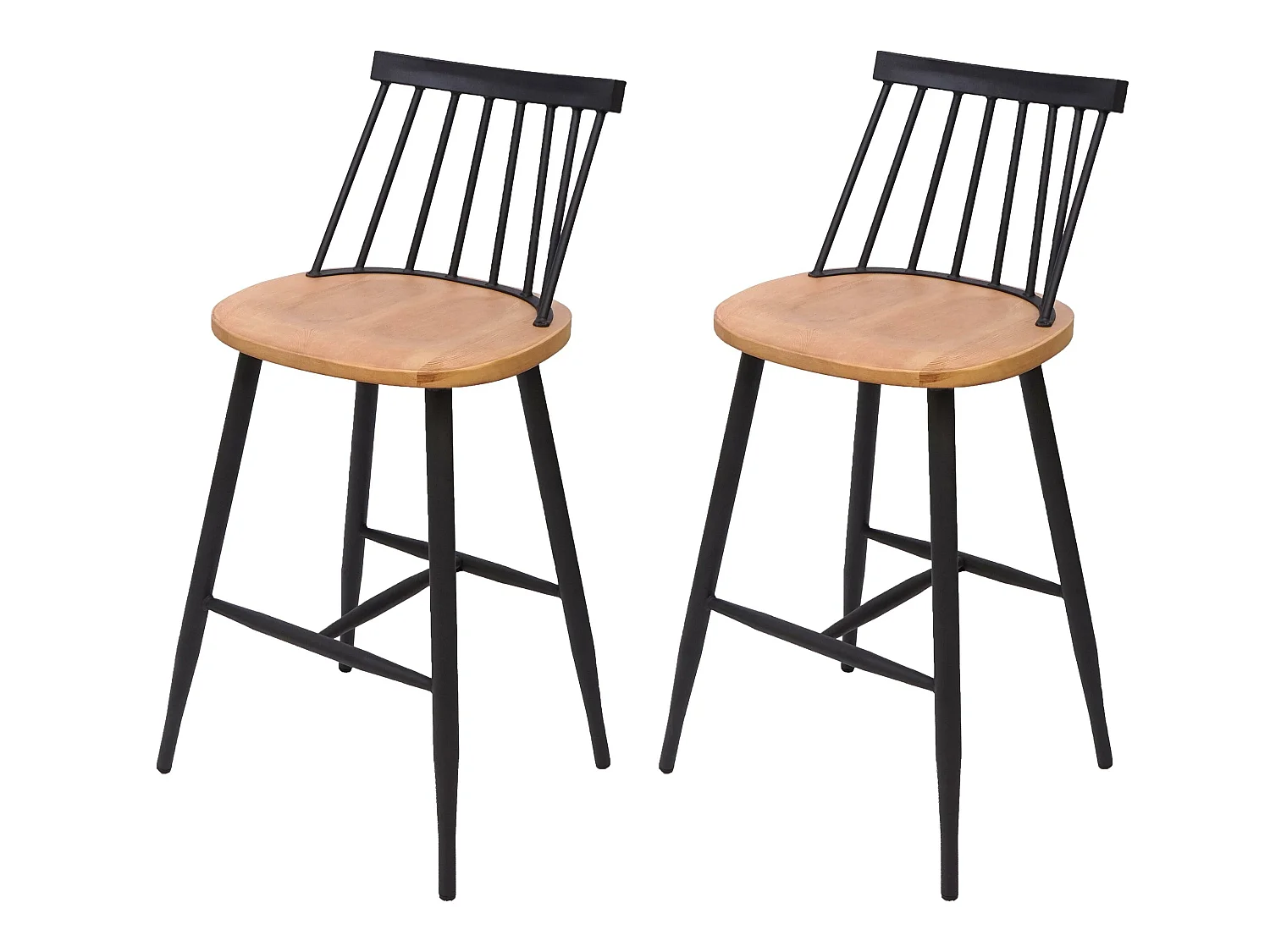 Barkruk MCW-G69 (set van 2),  natuurlijke kleur