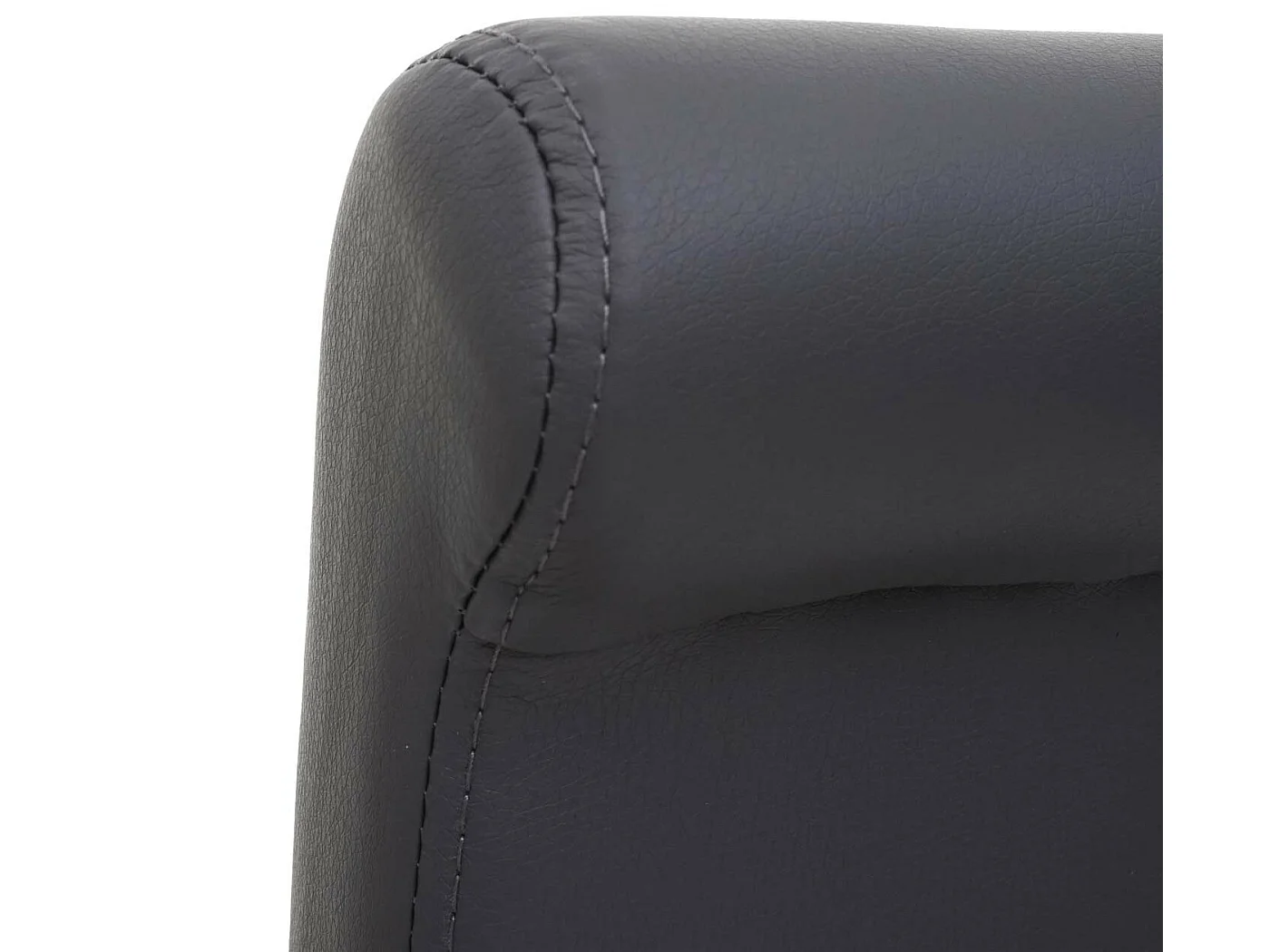 Tabouret de bar MCW-C33,  gris mat, pieds clair, similicuir