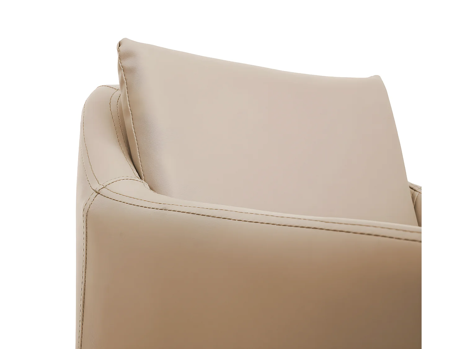 Tabouret de bar MCW-H93 (lot de 2),  similicuir taupe