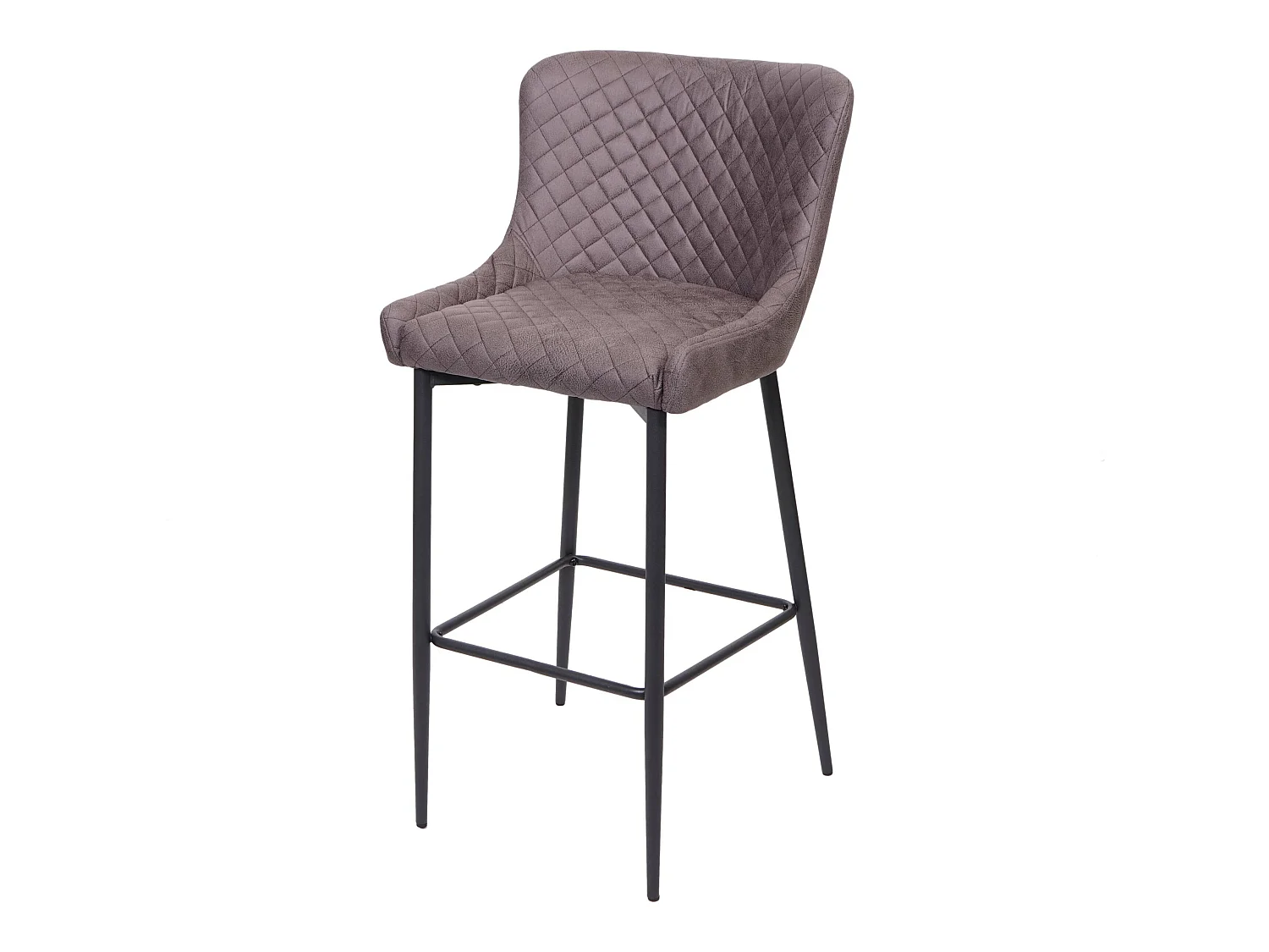 Tabouret de bar MCW-H79,  tissu / textile gris foncé