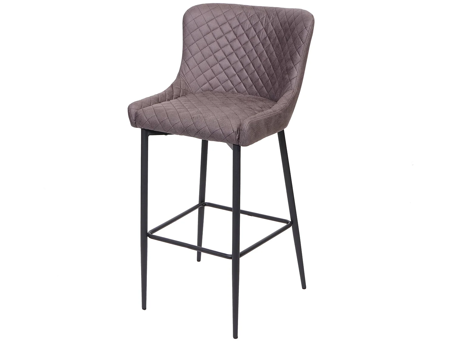 Tabouret de bar MCW-H79,  tissu / textile gris foncé