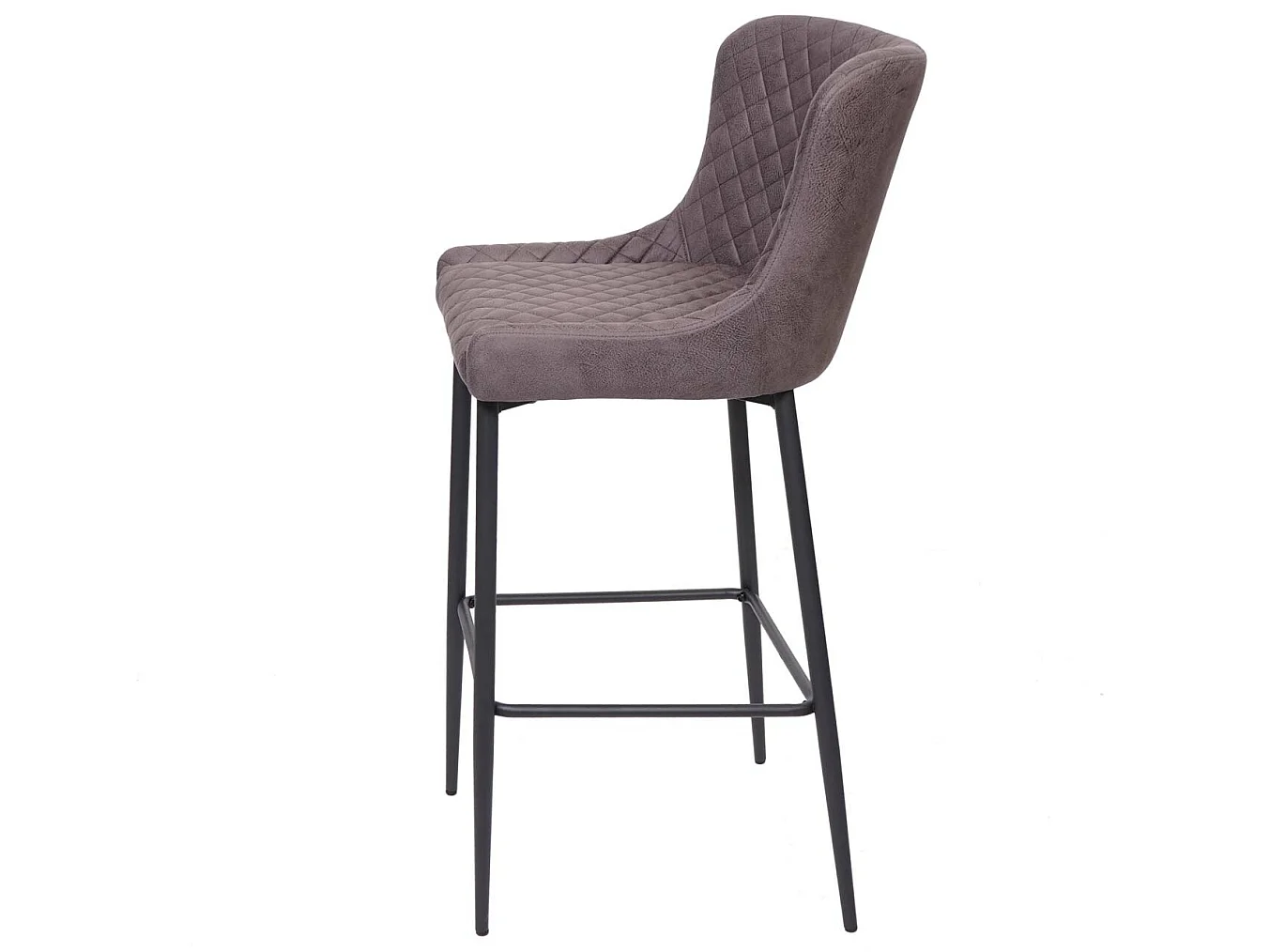 Tabouret de bar MCW-H79,  tissu / textile gris foncé