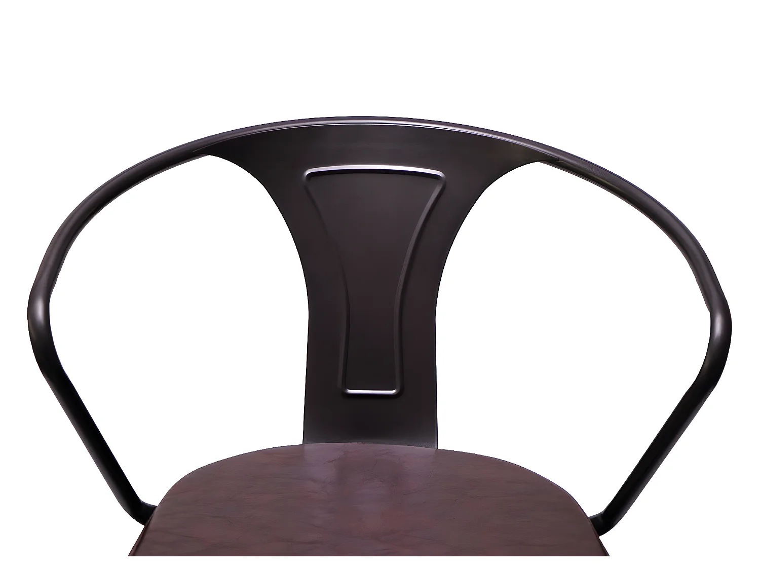 Tabouret de bar MCW-H10b (lot de 2), vintage noir-marron