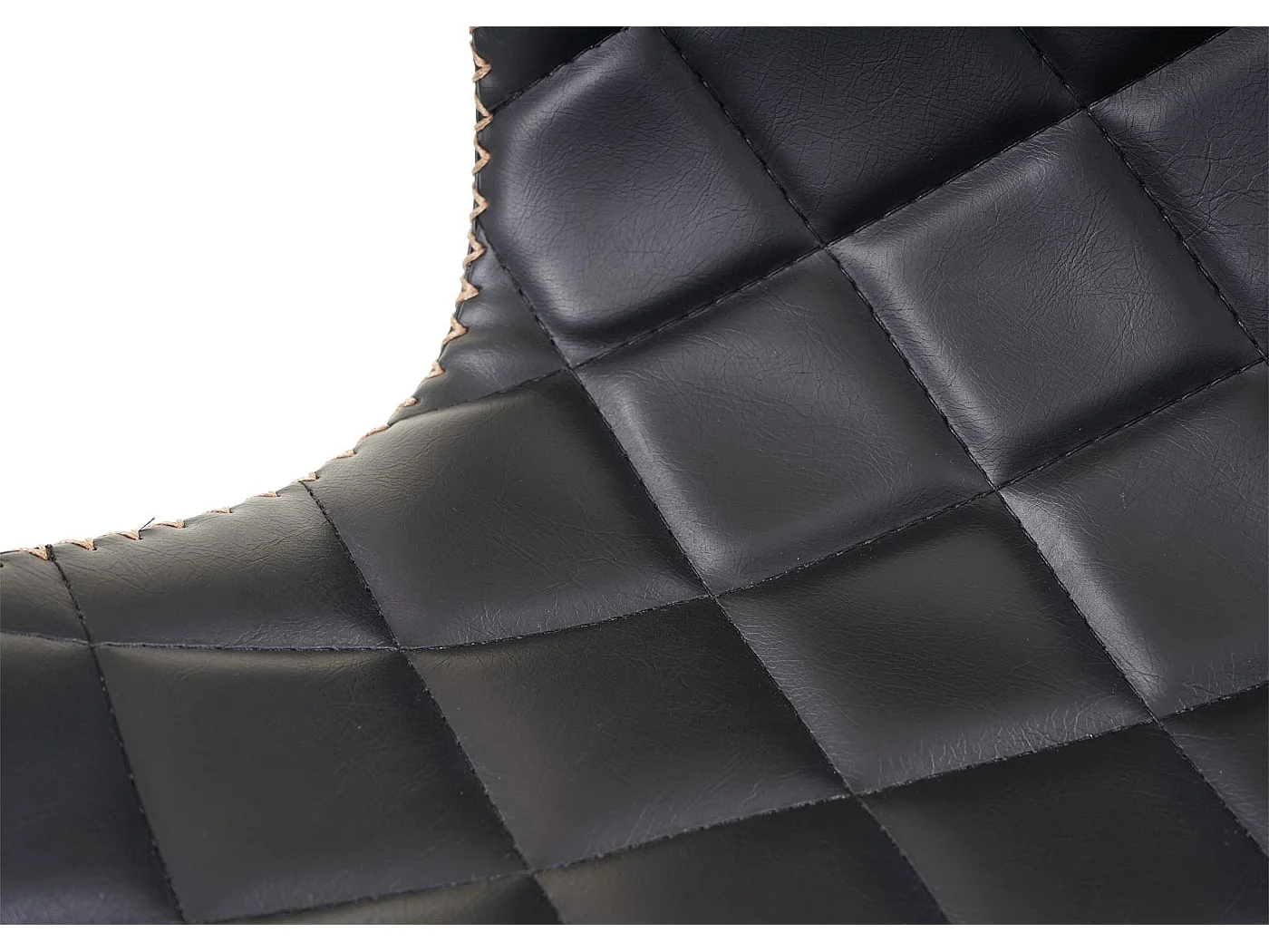 Stołek barowy MCW-E55 (zestaw 2 szt.),  czarna sztuczna skóra