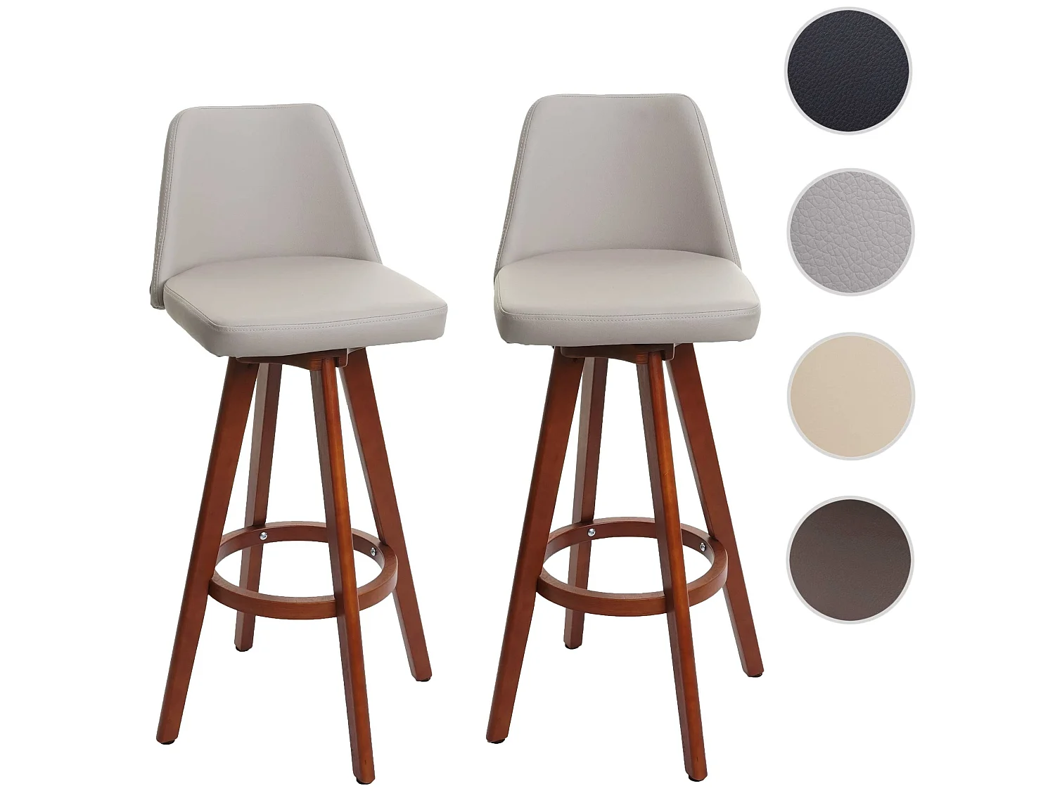 Stołek barowy MCW-C43 (zestaw 2 szt.),  Taupe