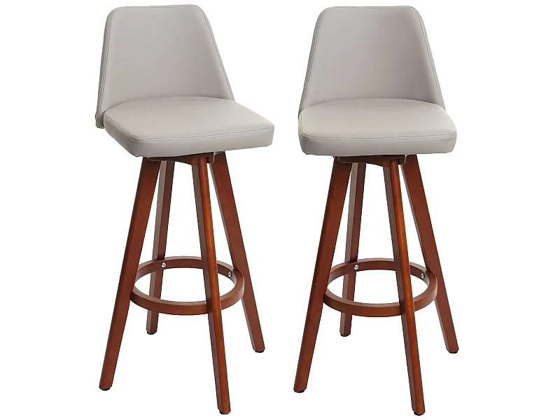 Banco de bar MCW-C43 (conjunto de 2),  taupe