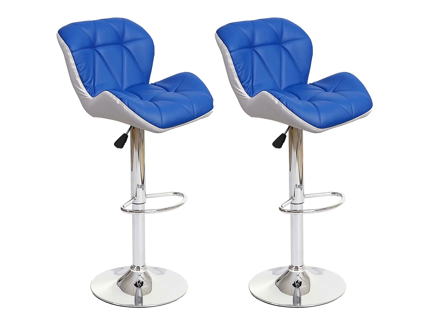 Tabouret de bar MCW-A92 (lot de 2),  bleu