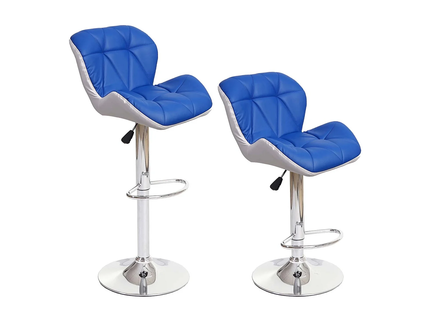 Stołek barowy MCW-A92 (zestaw 2 szt.),  niebieski