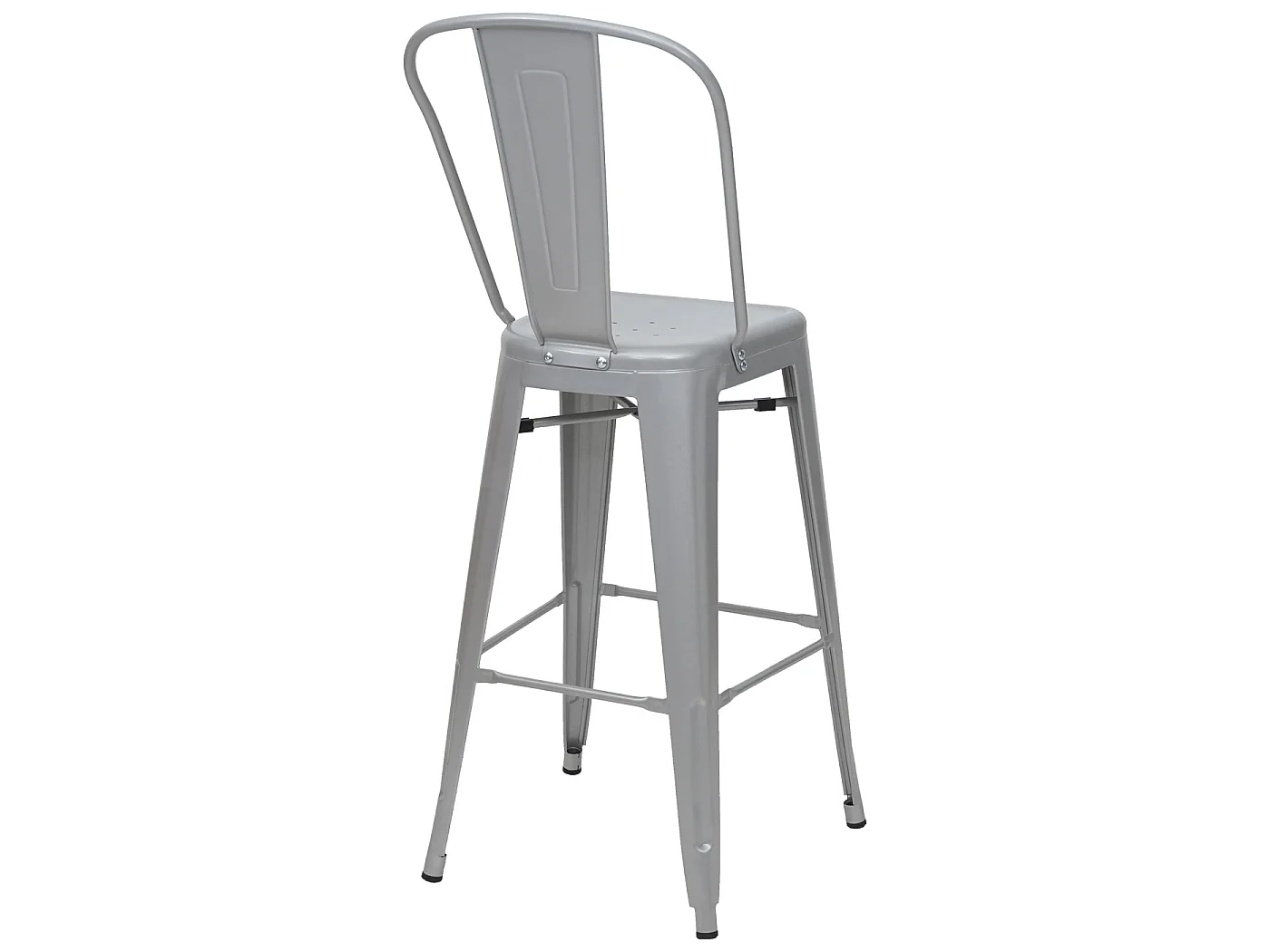 Sedia sgabello da bar MCW-A73 design moderno metallo grigio