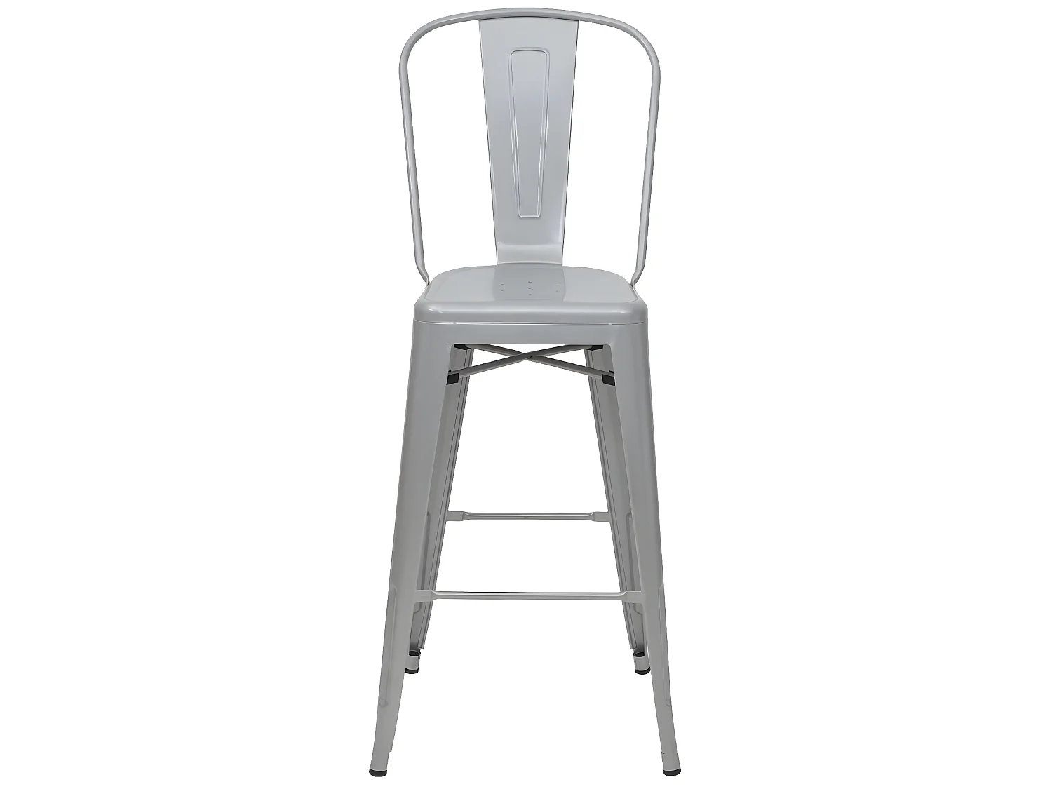 Tabouret de bar MCW-A73 Métal,  gris